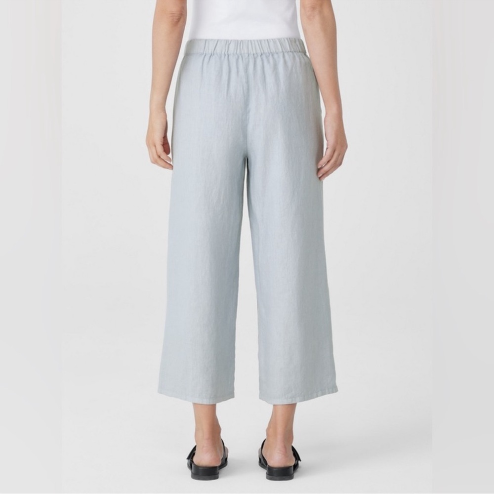 NWT Eileen Fisher Garment-Dyed Organic Linen Wide-Leg Pant - Picture 2 of 6